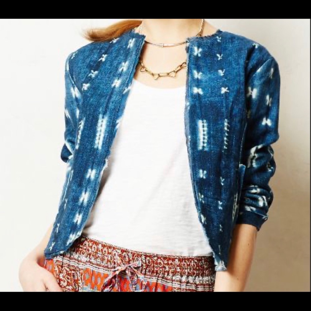 Shibori blazer from Anthropologie